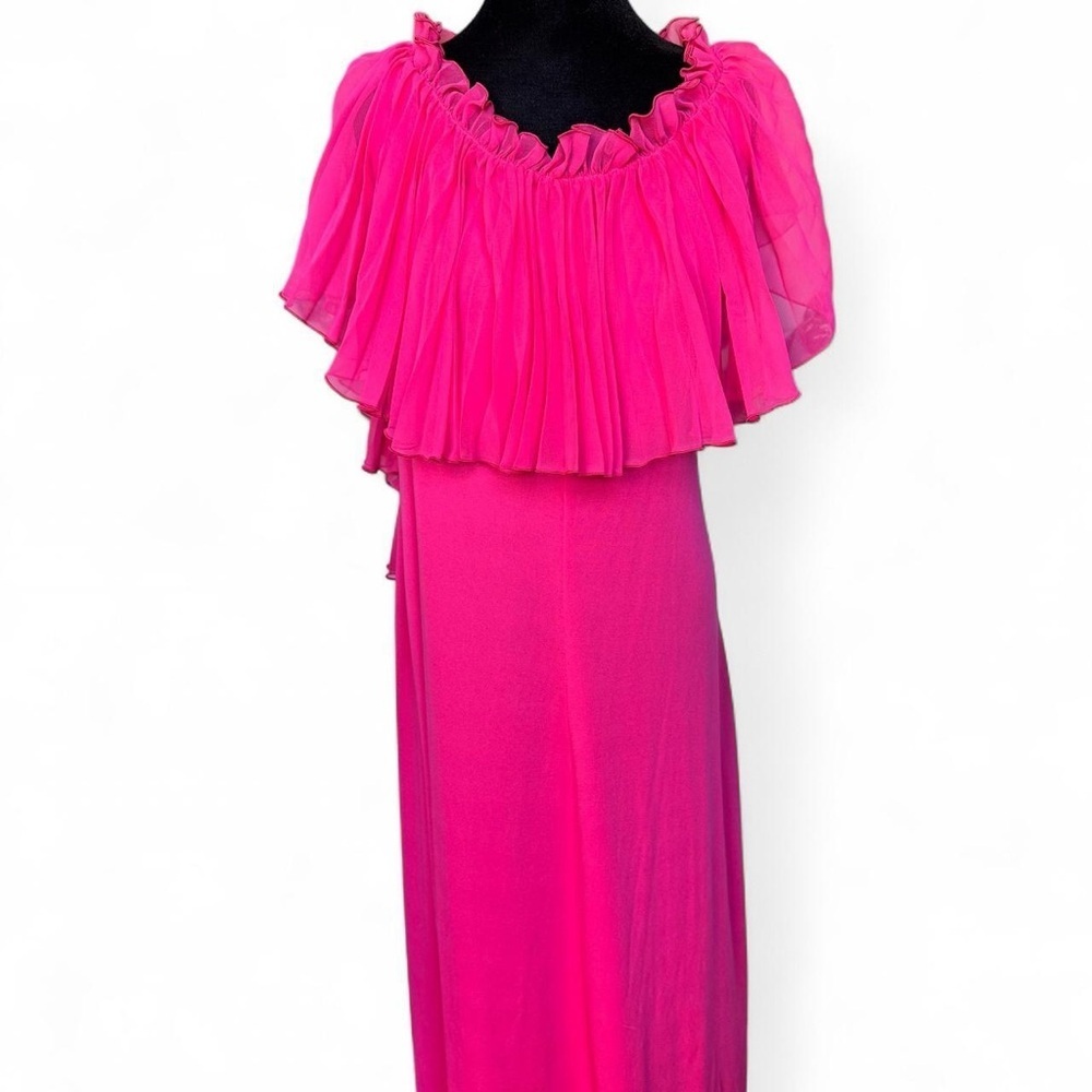 Vibrant Pink Ruffled Dress